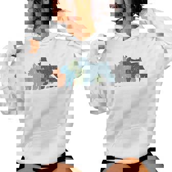 Dog Mom & Dad シルエット ヴィンテージ シュナウザー レディースパーカー - Kawaiitshirt