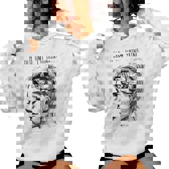 Drôle De Chat Cerveau Fille S Meme Graphique Sweat à capuche femme - Cadeauxyz