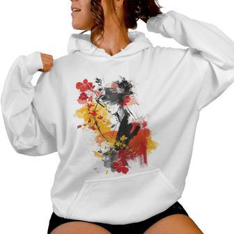Es Flores Colorido Abstracto Gráfico Motivo Sudadera con capucha para mujer - Regaloses