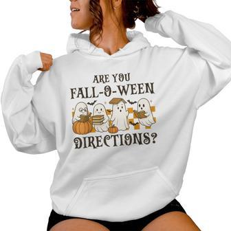 Are You Fall O Ween Directions Teacher Halloween Women Hoodie - Thegiftio UK