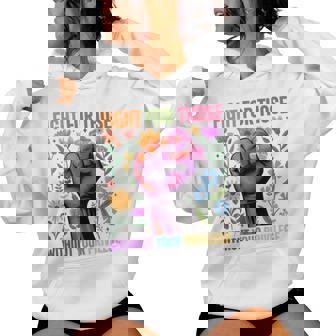 Fight For Those Without Your Privilege Quote Subtle Flower Women Hoodie | Mazezy