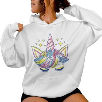 Fille Multicolore Arc-En-Ciel Fille Enfant Licorne Sweat à capuche femme - Cadeauxyz