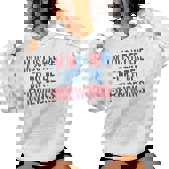 For Couple Just Here For The Fireworks Women Hoodie | Mazezy