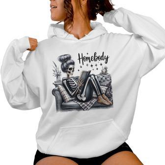 Skeleton Homebody Anti Social Club Women Women Hoodie - Thegiftio UK