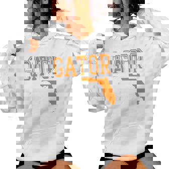 Gator Girl Florida Heart Map Shape Souvenir For Women Women Hoodie | Mazezy