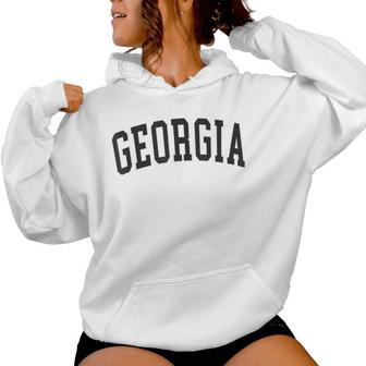 Georgia Vintage Varsity Classic Text Georgia Women Hoodie - Thegiftio