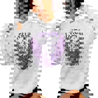 Girl Retro Taylor Prénom Personnalisé Groovy Années 80 Sweat à capuche femme - Cadeauxyz