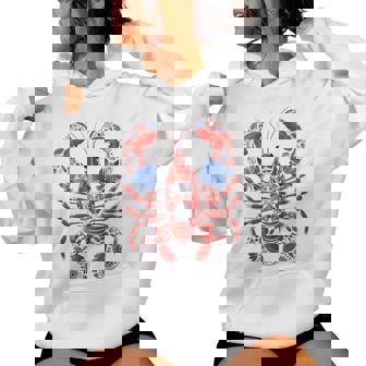 Homard Imprimé Animal Motif Nature Portrait Homard Sweat à capuche femme - Cadeauxyz