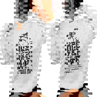 Horses Make Me Happy 楽しい馬愛好家 農家乗馬 レディースパーカー - Kawaiitshirt