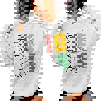 Junenth 2025 African American Junenth 1865 Women Hoodie | Mazezy