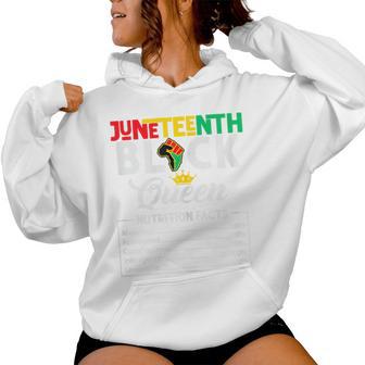 Junenth Black Queen Nutritional Facts Freedom Day Women Hoodie - Thegiftio