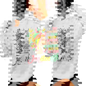 Junenth They Whispered To Her Black African June 19 Women Women Hoodie | Mazezy