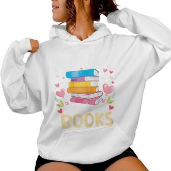 Just A Girl Who Loves Books Lover Reading Librarian Bookish Women Hoodie - Thegiftio UK