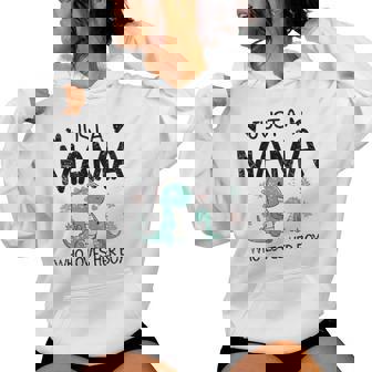 Just A Mama Who Loves Her Boy Mommy And Boy Matching Women Hoodie - Thegiftio