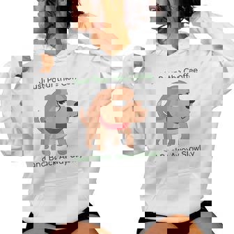 Just Pour The Coffee And Back Awaylowly ドッグプリント レディースパーカー - Kawaiitshirt