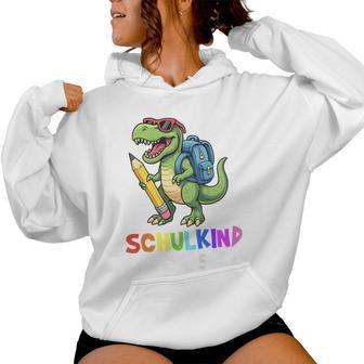 Kinderchulkind 2025 Dino Mädchen Jungen Dinosaurier Einschulung Kapuzenpullover für Damen - Geschenkecke