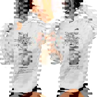 Life Is Better With Bunnies 水彩 ウサギ 花柄 ウサギ レディースパーカー - Kawaiitshirt