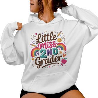 Little Miss 2Nd Grade First Day Of Second Grade Cute Girls Women Hoodie - Thegiftio UK