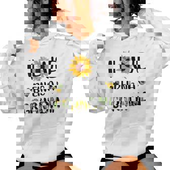 I Love Being A Grandma Sunflower Women Hoodie - Monsterry
