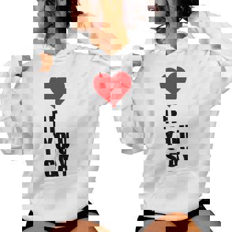 I Love Heart Red If Youay For アパレル レディースパーカー - Kawaiitshirt