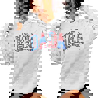 Mama Dada 4Th Of July American Family Matching Mom Dad Women Hoodie | Mazezy