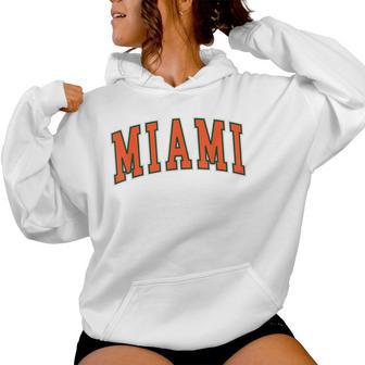 Miami Vintage Text And Throwback Miami Women Hoodie - Thegiftio UK