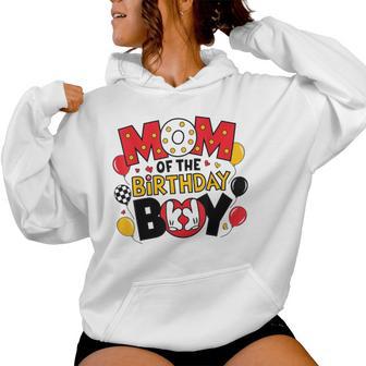 Mom Of The Birthday Boy Family Matching Mom Son Bday Women Hoodie - Thegiftio UK