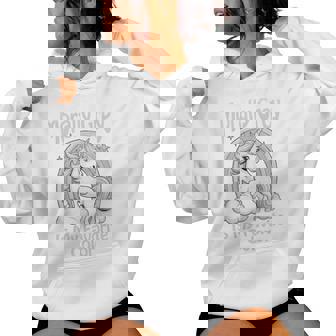 Morally Grey My Favorite Color Dark Unicorn Rainbow レディースパーカー - Kawaiitshirt