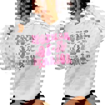 Mother Of A Warrior 乳がん啓発 ピンクリボン 長袖tシャツ レディースパーカー - Kawaiitshirt