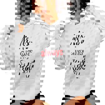 Mr & Mrs Always Right Conjuntos De Camisas Para Pareja Para 2 Sudadera con capucha para mujer - Regaloses