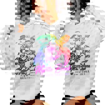 Myrtle Beach Tie Dye Sea Turtle Hibiscus South Carolina 2025 Women Hoodie - Thegiftio