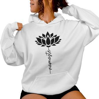 Namaste Flor De Loto Yoga Budismo Zen Buda Espiritual In Mangas Sudadera con capucha para mujer - Regaloses