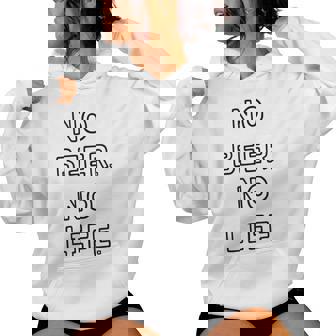 No Beer No Life ノービアーノーライフ ビール おもしろ かわいい レディースパーカー - Kawaiitshirt