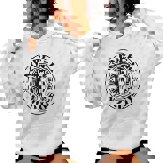 No Beer No Life ヴィンテージ飲酒 ビール愛好家向け 左胸 レディースパーカー - Kawaiitshirt