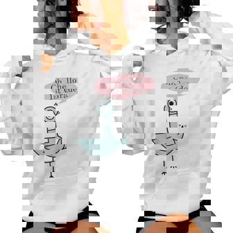 Oh Hello First Graders Cute Pigeon 1St Grade Teacher Women Hoodie | Mazezy