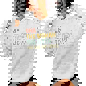 Oma The Woman The Myth The Bad Influence Vintage Women Hoodie | Mazezy