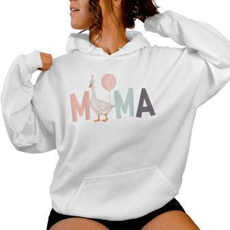 One Silly Goose Mama 1St First Birthday Family Matching Women Hoodie - Thegiftio UK