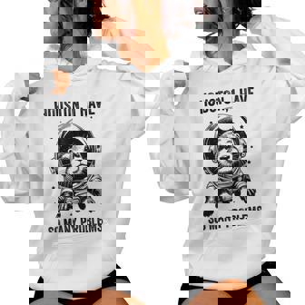 Otter Dad Mompace ヒューストン問題カワウソ レディースパーカー - Kawaiitshirt