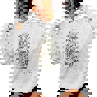 Owl Drawing レディースパーカー - Kawaiitshirt