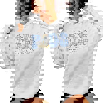 Peds Goose Pediatric Nurse Blue Gingham Work Peds Er Icu Ot Women Hoodie | Seseable FR