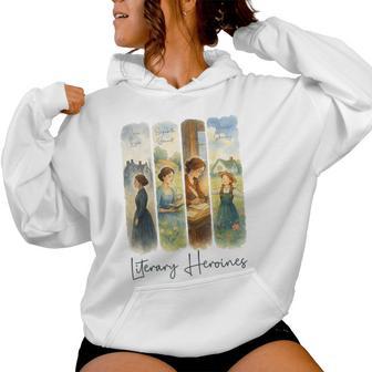 Pequeñas Es En La Literatura Jane Austen Bronteisters Sudadera con capucha para mujer - Regaloses