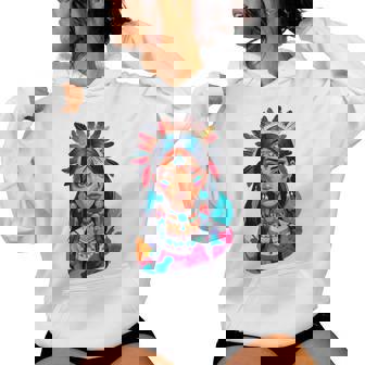 Plumes Colorées Costume D'indien Pour Fille Sweat à capuche femme - Cadeauxyz