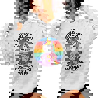 Pride Monthounds Gay Count Me In Rainbow Unicorn Lgbtq Felpa con cappuccio da donna - Novitaregali