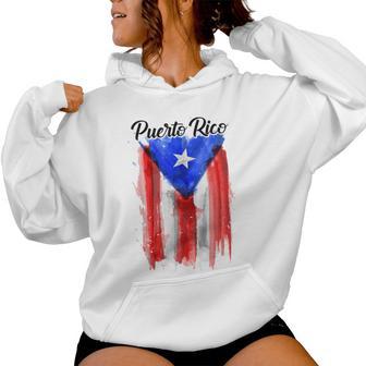 Puerto Rico Flag Hispanic Heritage Month Women Women Hoodie - Thegiftio UK