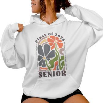 Senior 2026 Boho Floral Class Of 2026 High School Senior Women Hoodie - Thegiftio UK