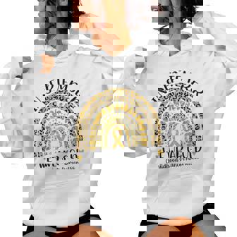 In September We Wear Gold Rainbow Childhood Cancer Awareness Women Hoodie | Seseable CA