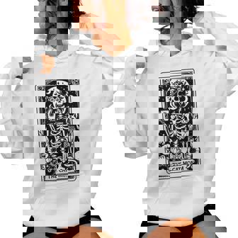 Skeleton The Cat Mom Tarot Card Cat Mama Mother's Day Women Hoodie | Mazezy