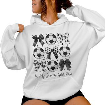 Soccer In My Soccer Girl Era Retro Groovy Soccer Girl Women Hoodie - Thegiftio UK