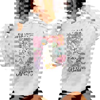 Sorry I'm Late I Was Dilly Dallying Boho Floral Goose Women Hoodie - Thegiftio