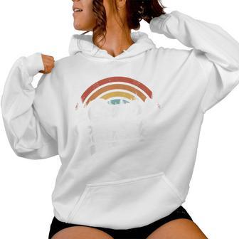 Summer Camp Counselor Staff Groovy Rainbow Camp Counselor Women Hoodie - Thegiftio UK